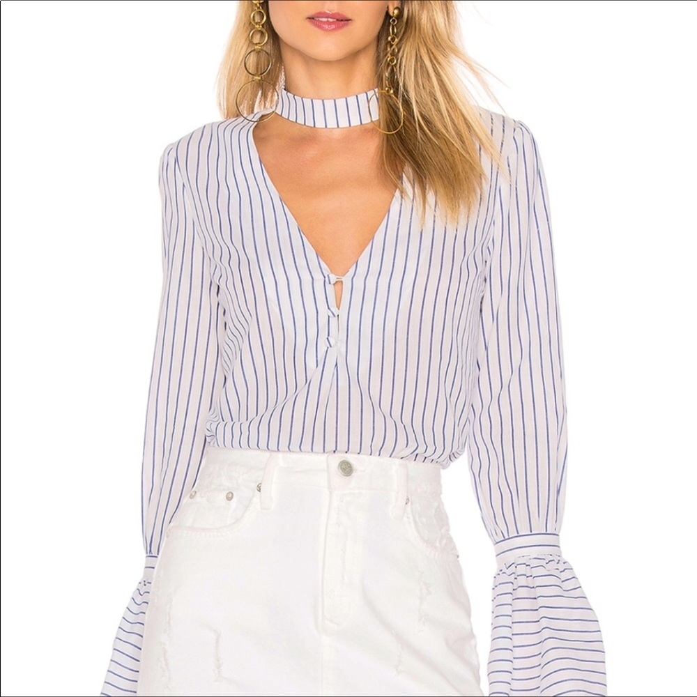 L’Academie The Felix Button Up Blouse NWT